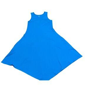 Planet by Lauren G Womens 1 (4-8) Blue Sleeveless Dress Handkerchief Hem Pockets